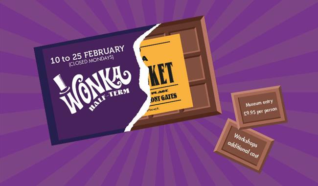 Wonka Half-term chocolate banner