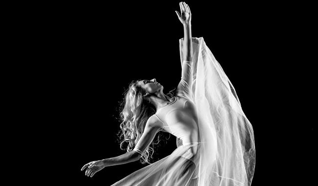 Ballet dancer in flowing dress Ballet dancer in flowing dress