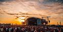 Sunset at the Victorious Festival main stage as Brian Wilson performs