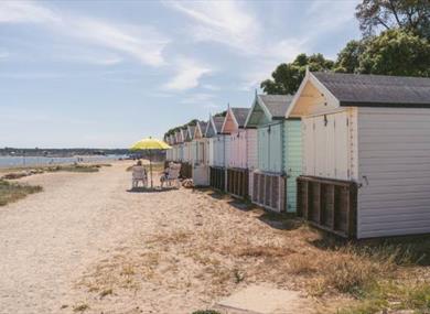 Colourful Beach Huts on Avon Beach, Christchurch