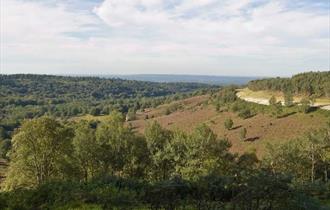 View over the Devils Punchbowl in Hindhead Surrey