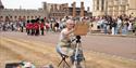 Windsor and Eton En Plein Air | artist painting in Windsor Castle, copyright Gill Heppell