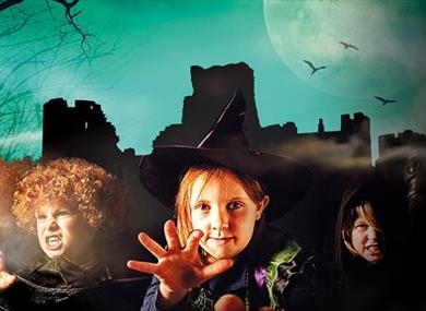 Children dressed up for Halloween, Half Term fun at Carisbrooke Castle, what's on, events, Isle of Wight