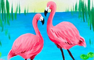 Let's Flamingle artwork