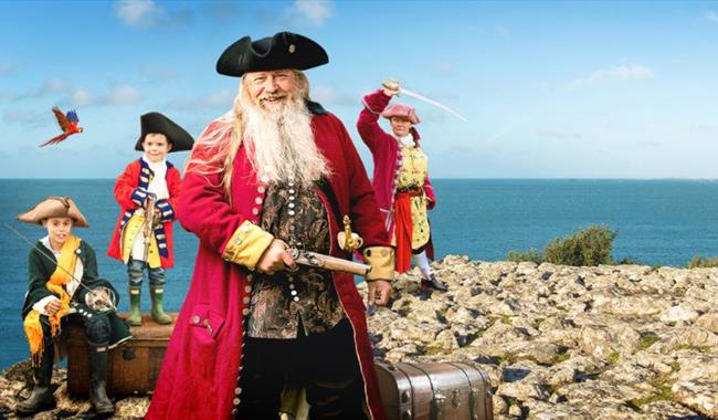 Group of pirates, family event at Carisbrooke Castle, Isle of Wight, What's On