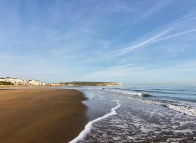 Sunny day at Sandown beach, Isle of Wight, Things to Do