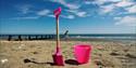 Bucket and spade on Shanklln beach, Things to Do, Isle of Wight