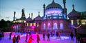 Ice staking outside the Royal Pavilion in Brighton