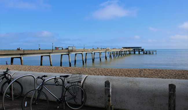 Side view of Deal Pier, Kent