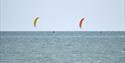 Kite surfers on The Solent - photograph by Vernon Nash