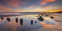 Sunset over Yaverland Beach, Sandown, Isle of Wight, Things to Do