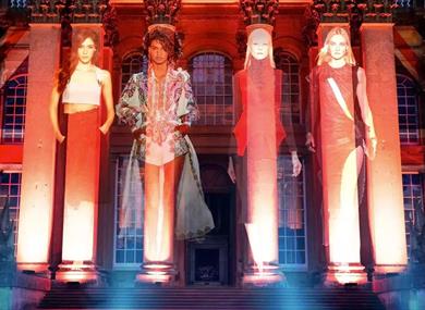 Icons of fashion Blenheim Palace projection.