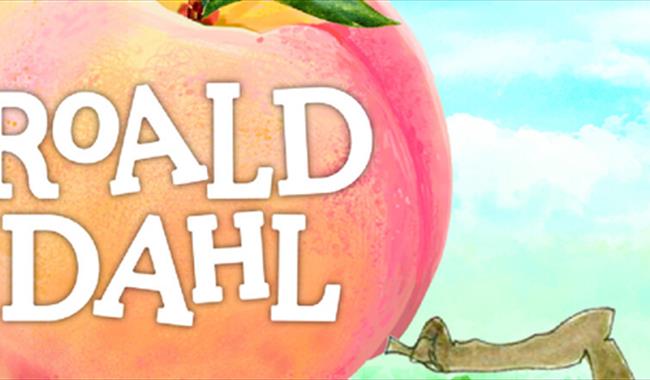 Roald Dahl written on an illustrated peach