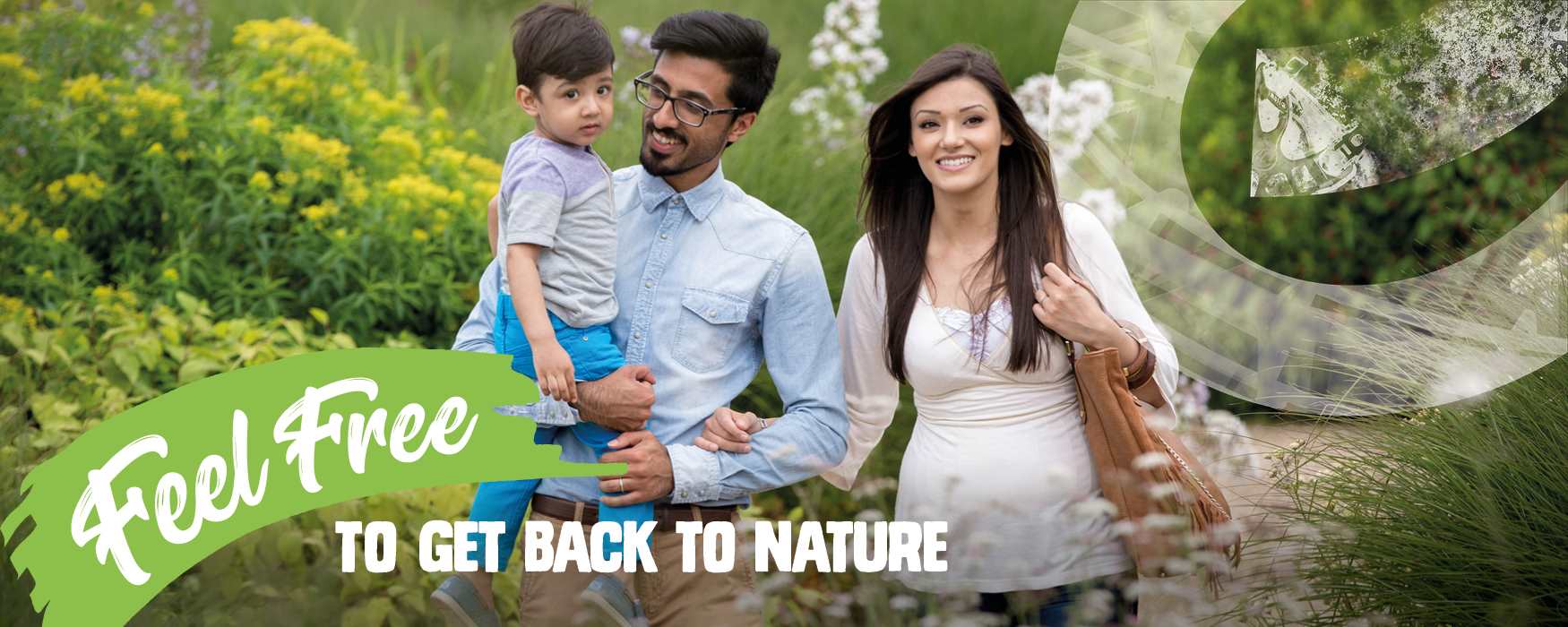 Feel free to get back to nature in Staffordshire. Family walking in Trentham Gardens.