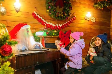 Visit Santa's Grotto as part of your Santa's Sleepover at Alton Towers Resort, Staffordshire