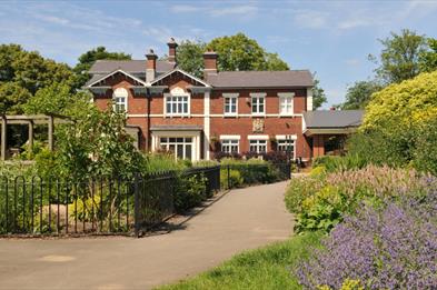 Outside the Brampton Museum, Staffordshire