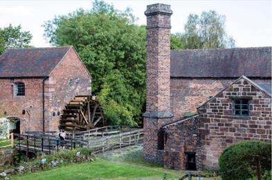 exterior image of the mill wheel and buildings