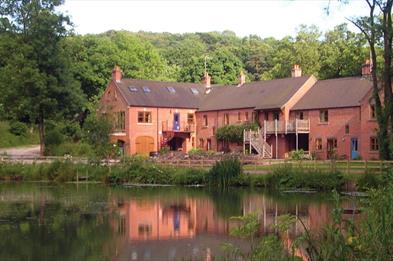 View across the lake to Foxtwood Cottages