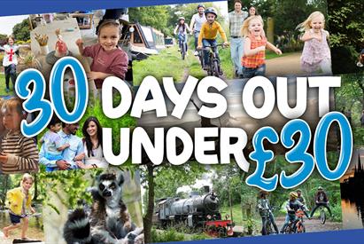 Graphic depicting 30 days out under £30 in Staffordshire