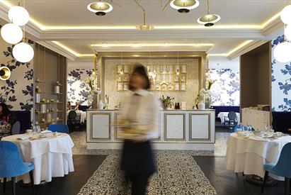 Image shows the Wedgwood Tea Room, ready for service, at World of Wedgwood