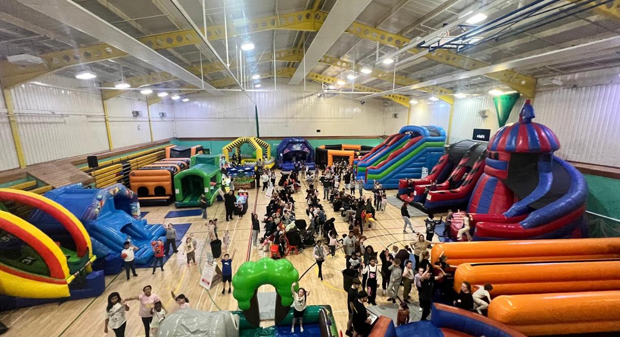 image of a leisure centre and children playing on Inflatables