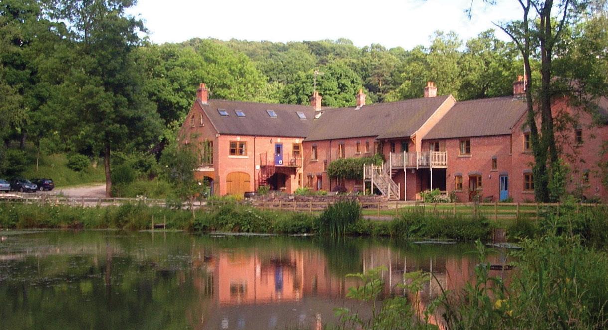 View across the lake to Foxtwood Cottages