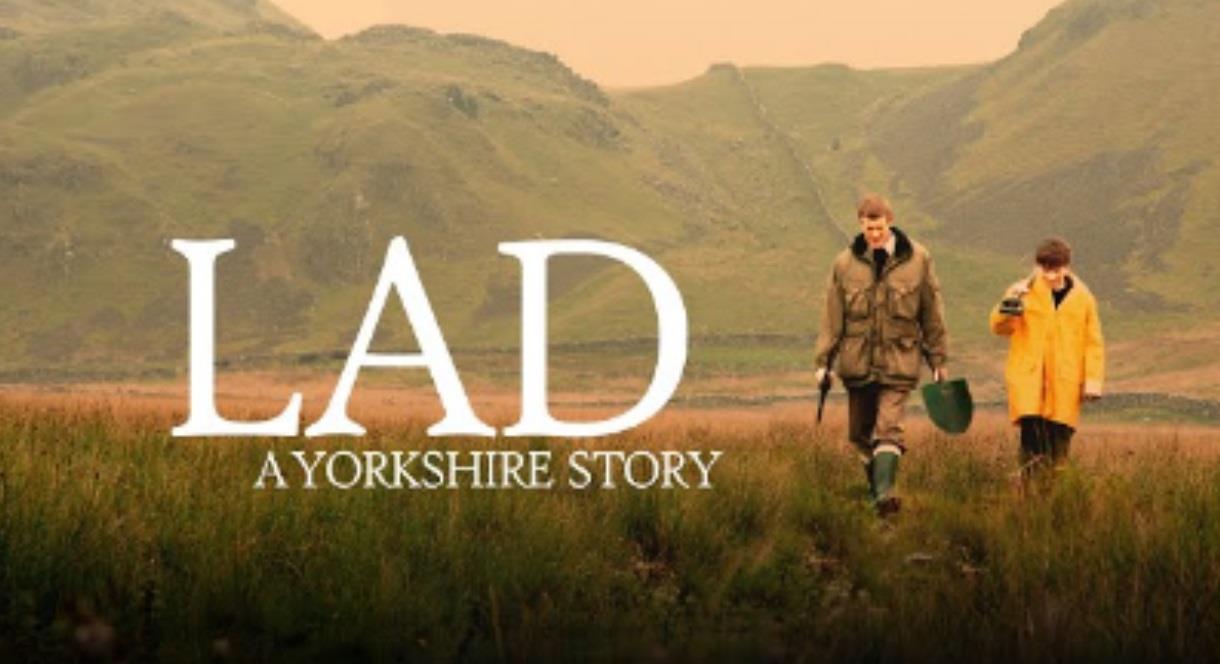 image of 2 boys walking through the Yorkshire landscape