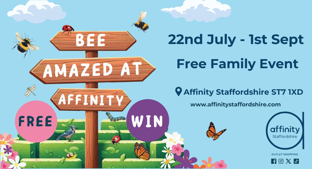 A graphic promoting the summer family event at Affinity Staffordshire