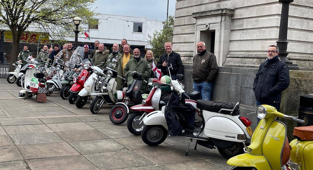 Scooter enthusiasts gather in Leek town centre for Scooterfest