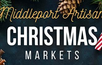 A seasonal graphic with Middleport Artisan Christmas Markets written on it