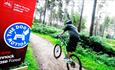 Follow The Dog mountain bike red cycle trail at Cannock Chase Forest, Staffordshire