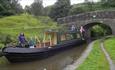 Joshua Day Boat can be hired for day trips along the picturesque Caldon canal in the Staffordshire Moorlands.