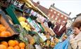 Leek's weekly outdoor market is held every Wednesday in the Market Place