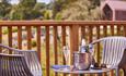 Chilled champagne served al-fresco on your own balcony at The Tawny, Staffordshire