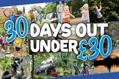 Graphic to depict 30 Days Out in Staffordshire under 30 pounds