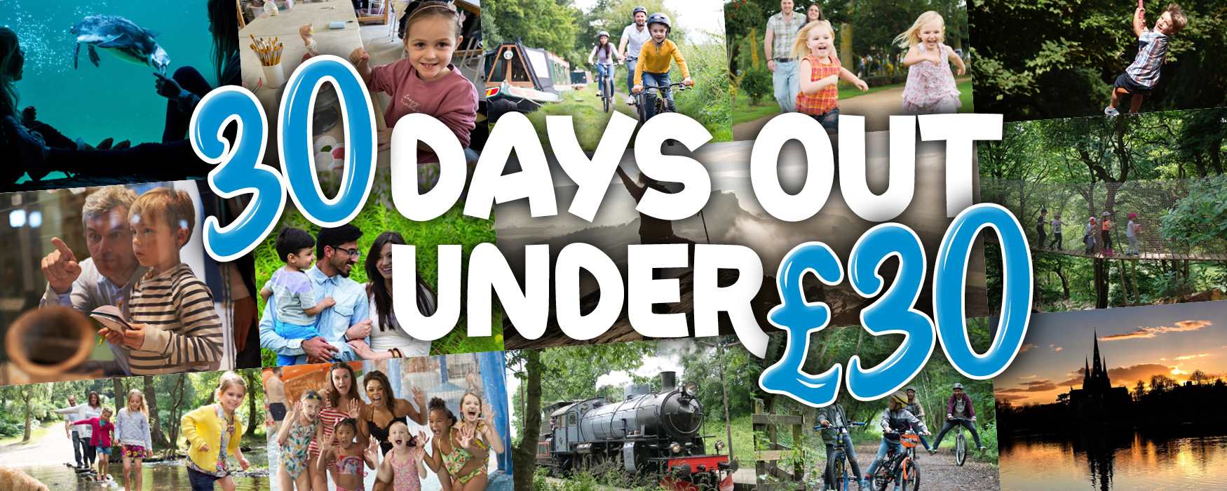 Infographic depicting 30 Days Out in Staffordshire for Under £30. Click for more information.