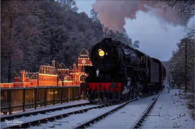 The Polar Express Christmas experience steam train at Churnet Valley Railway in Staffordshire. Photocredit: Dave Gibson.