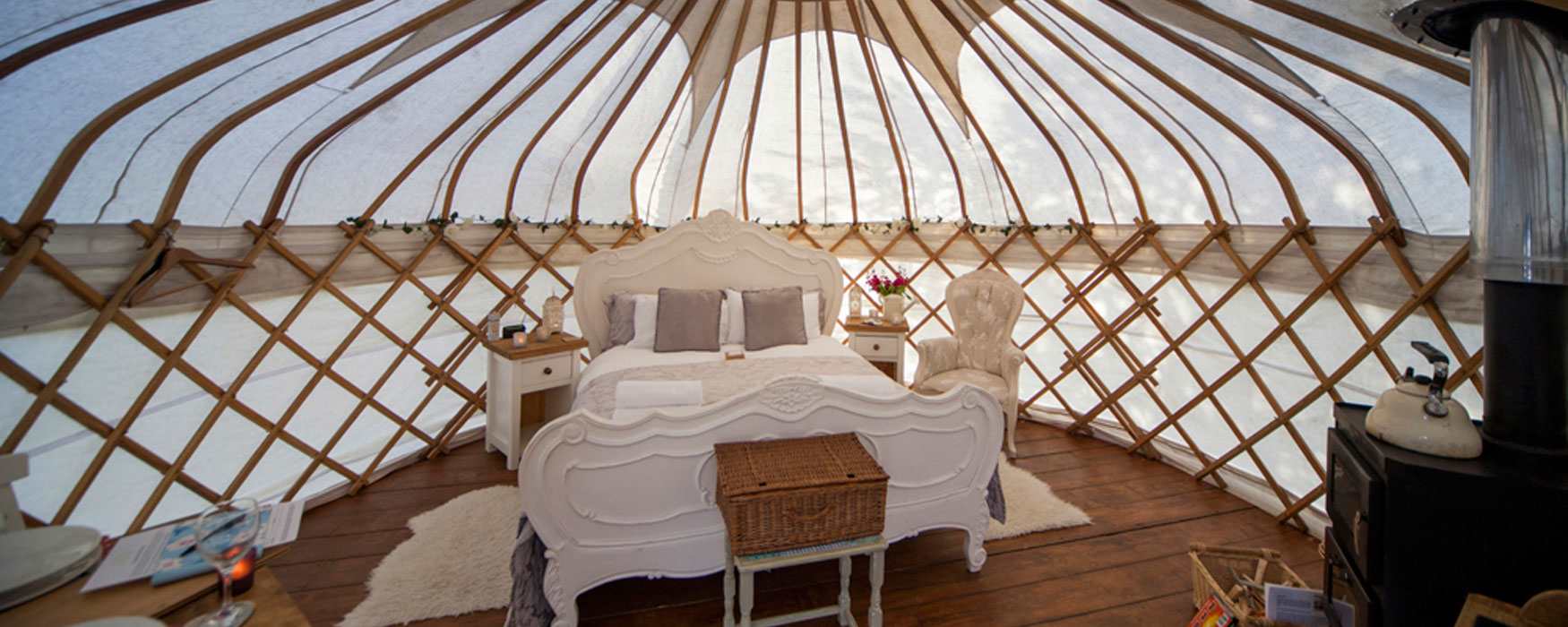 Glamping in luxurious traditional yurts