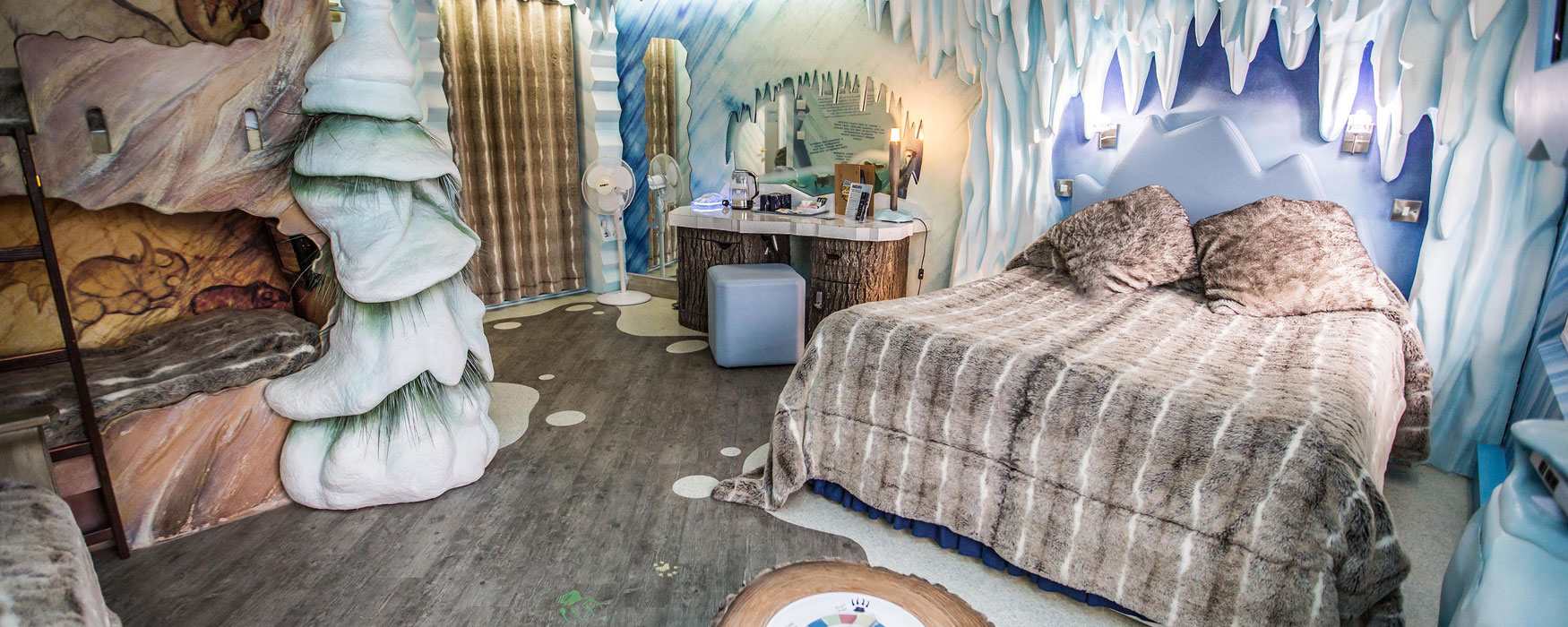 themed rooms include ice age at alton towers
