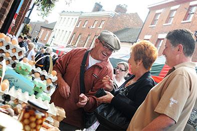 Stone Farmers Market takes place on the 1st Saturday of every month on the High Street, Stone, Staffordshire