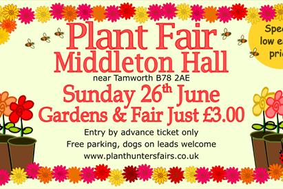 Summer plant hunters' fair, Middleton Hall, Tamworth, Staffordshire. 26th June 2022.