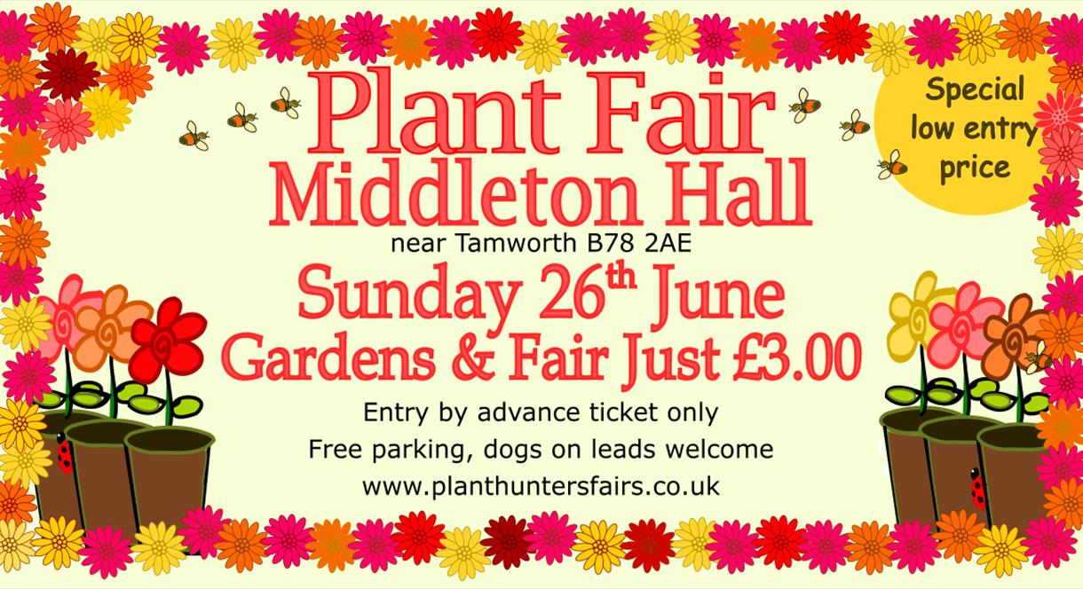 Summer plant hunters' fair, Middleton Hall, Tamworth, Staffordshire. 26th June 2022.