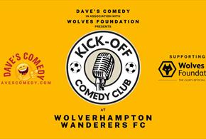 Image shows a graphic for the Kick-Off Comedy Club