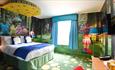 Choose from a range of spacious themed suites such as In the Night Garden Suite.