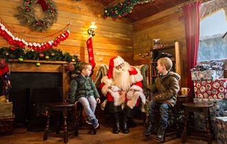 Visit Santa's Woodland Grotto as part of your Santa's Sleepover at Alton Towers Resort, Staffordshire