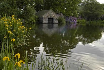 The Boathouse and pool at Biddulph Grange Country Park