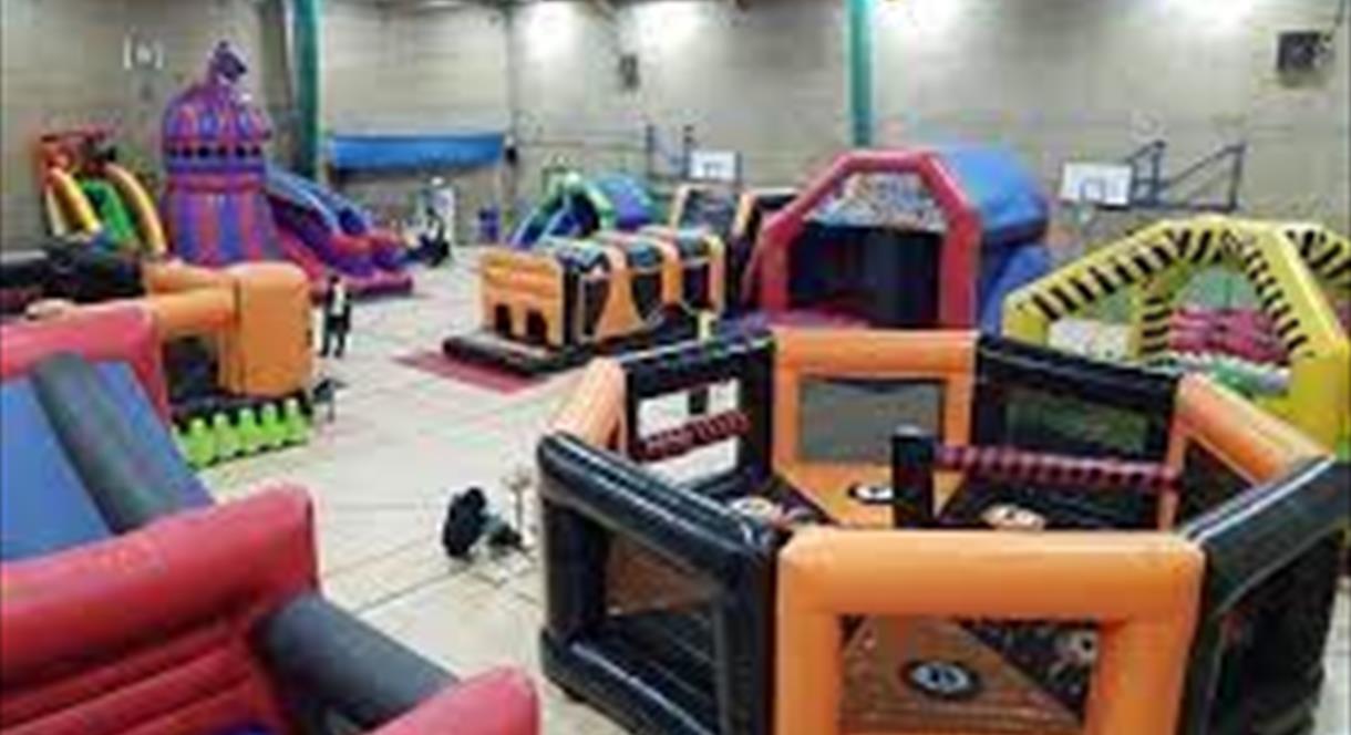 photo of inflatable castles and runs for kids to enjoy