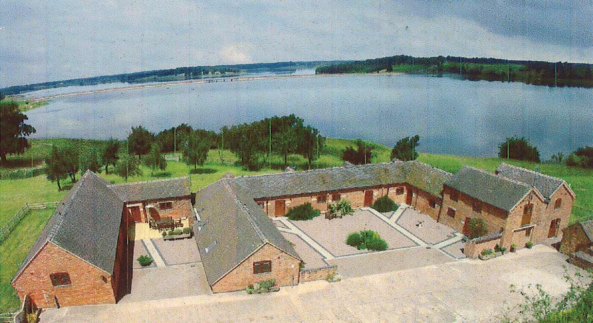 Blithfield Lakeside Barns aerial view