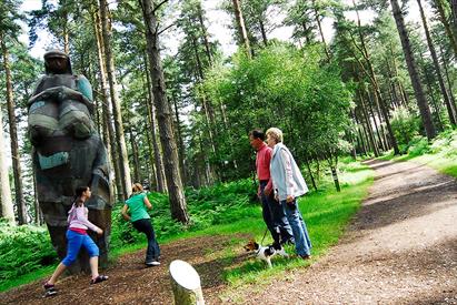 Sculpture trail at Birches Valley, Cannock Chase, Staffordshire