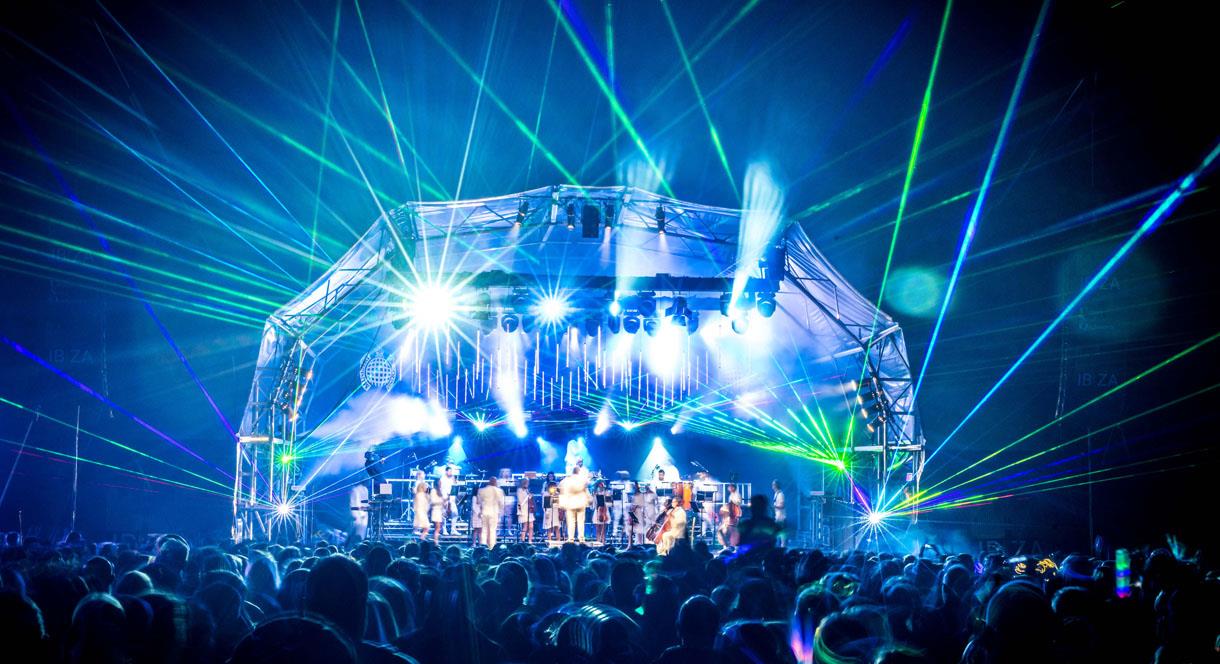 Classic Ibiza's spectacular laser show